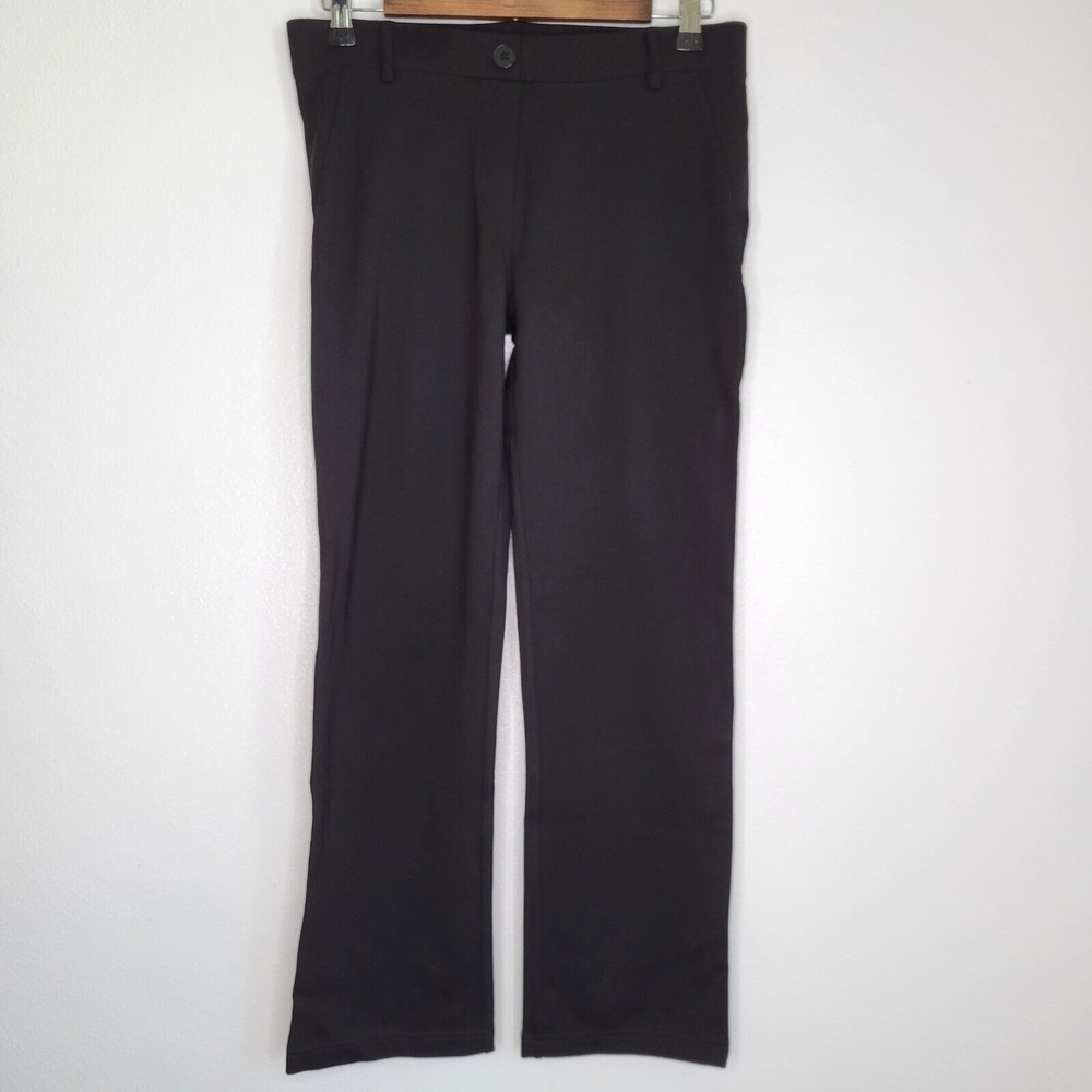 Betabrand Women’s Medium Petite Straight Leg Classic Dress Pant Yoga Pants Black